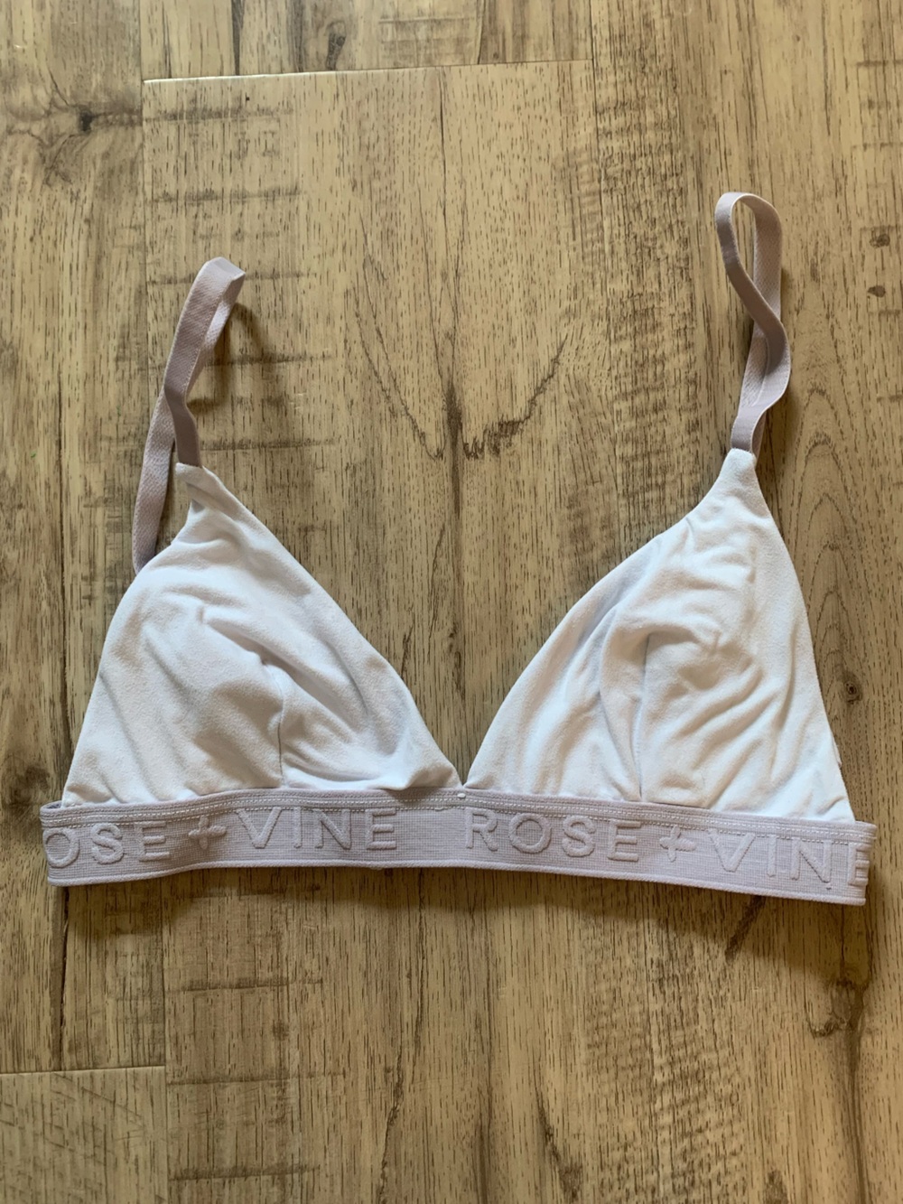 Rose + Vine White Super Soft Bralette